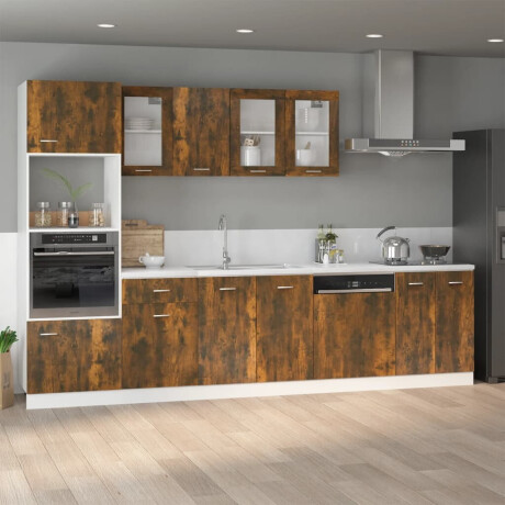 vidaXL Magnetronkast Lyon 60x57x207 cm bewerkt hout gerookt eiken afbeelding3 - 1