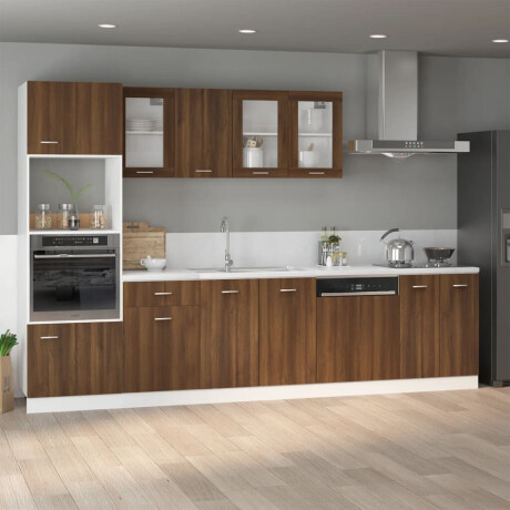 vidaXL Magnetronkast Lyon 60x57x207 cm bewerkt hout bruin eikenkleur afbeelding3 - 1