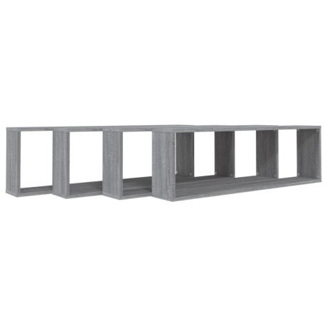 vidaXL Wandschappen kubus 4 st 100x15x30 cm bewerkt hout grijs sonoma afbeelding3 - 1