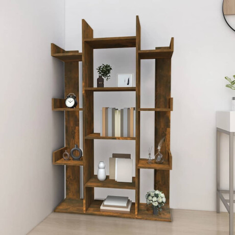 vidaXL Boekenkast 86x25,5x140 cm bewerkt hout gerookt eikenkleurig afbeelding3 - 1