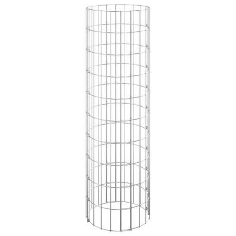 vidaXL Gabion plantenbakken 3 st rond verhoogd Ø30x100 cm staal afbeelding3 - 1