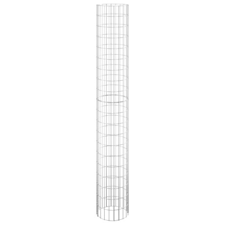 vidaXL Gabion plantenbakken 3 st rond verhoogd Ø30x200 cm staal afbeelding3 - 1