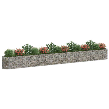 vidaXL Gabion plantenbak verhoogd 540x50x50 cm gegalvaniseerd ijzer afbeelding3 - 1
