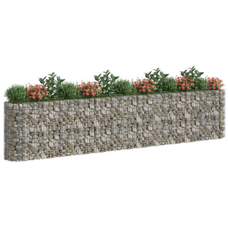vidaXL Gabion plantenbak verhoogd 470x50x100 cm gegalvaniseerd ijzer afbeelding3 - 1