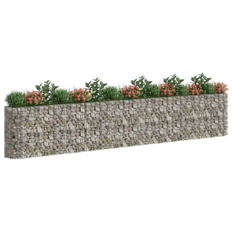 vidaXL Gabion plantenbak verhoogd 540x50x100 cm gegalvaniseerd ijzer afbeelding3 - 1