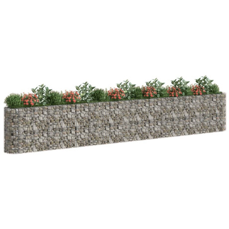 vidaXL Gabion plantenbak verhoogd 610x50x100 cm gegalvaniseerd ijzer afbeelding3 - 1