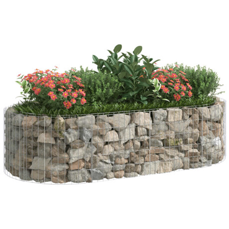 vidaXL Gabion plantenbak verhoogd 200x100x50 cm gegalvaniseerd ijzer afbeelding3 - 1
