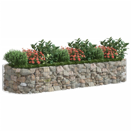 vidaXL Gabion plantenbak verhoogd 300x100x50 cm gegalvaniseerd ijzer afbeelding3 - 1