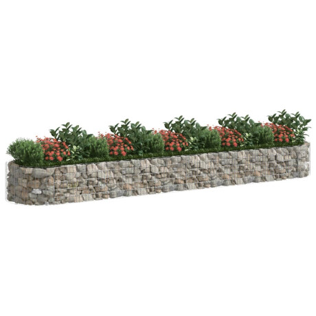 vidaXL Gabion plantenbak verhoogd 500x100x50 cm gegalvaniseerd ijzer afbeelding3 - 1