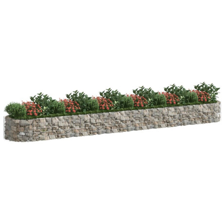 vidaXL Gabion plantenbak verhoogd 600x100x50 cm gegalvaniseerd ijzer afbeelding3 - 1