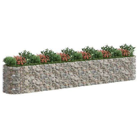 vidaXL Gabion plantenbak verhoogd 600x100x100 cm gegalvaniseerd ijzer afbeelding3 - 1