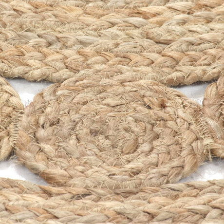 vidaXL Tapijt met ontwerp rond 240 cm gevlochten jute afbeelding3 - 1