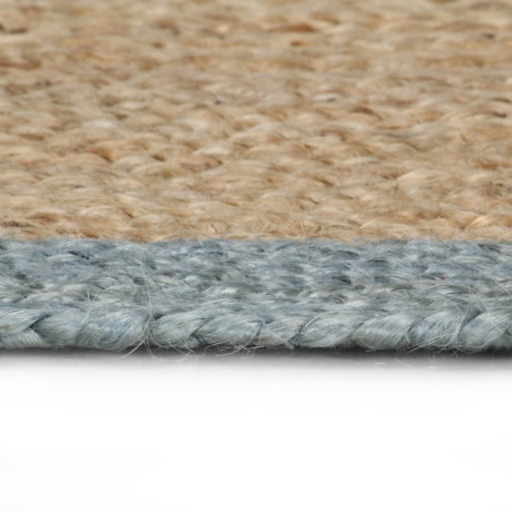 vidaXL Vloerkleed handgemaakt met olijfgroene rand 180 cm jute afbeelding3 - 1