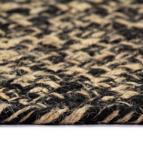 vidaXL Vloerkleed handgemaakt 210 cm jute zwart en bruin afbeelding3 - 1