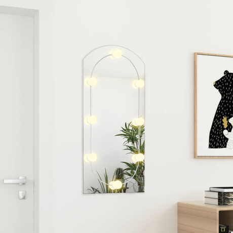 vidaXL Spiegel met LED-verlichting boog 90x45 cm glas afbeelding3 - 1