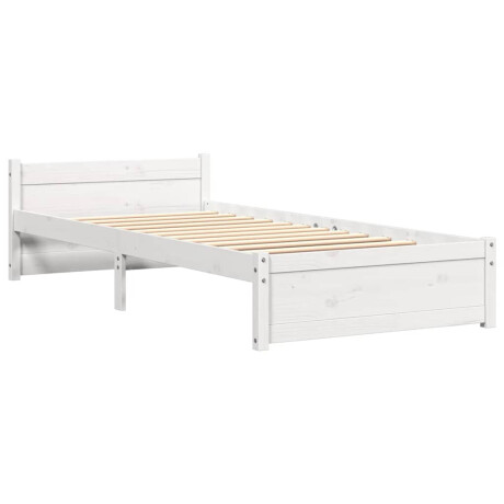 vidaXL Bedframe massief hout wit 100x200 cm afbeelding3 - 1