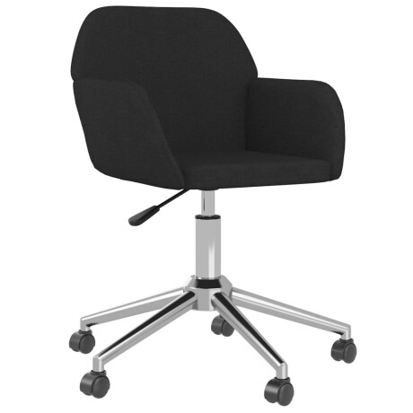 vidaXL Eetkamerstoelen draaibaar 2 st stof zwart afbeelding3 - 1