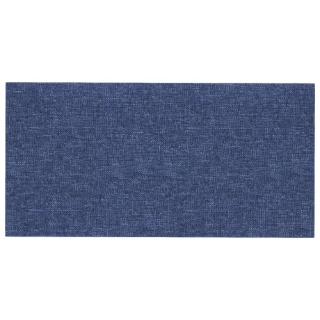 vidaXL Wandpanelen 12 st 0,54 m² 30x15 cm stof blauw afbeelding3 - 1