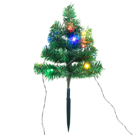 vidaXL Tuinpadkerstbomen 6 st met meerkleurige LED's 45 cm PVC afbeelding3 - 1