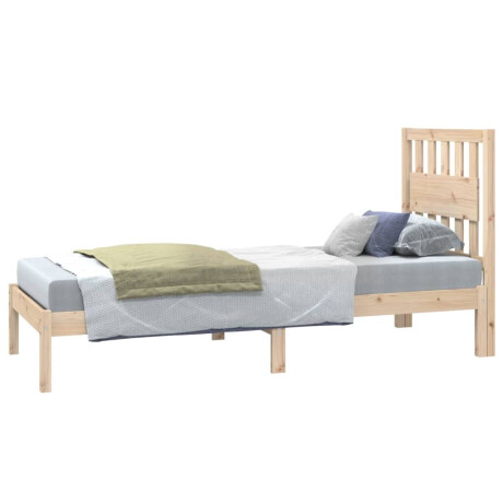 vidaXL Bedframe massief grenenhout zwart 75x190 cm afbeelding3 - 1