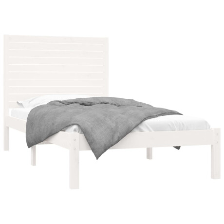 vidaXL Bedframe massief hout wit 90x200 cm afbeelding3 - 1