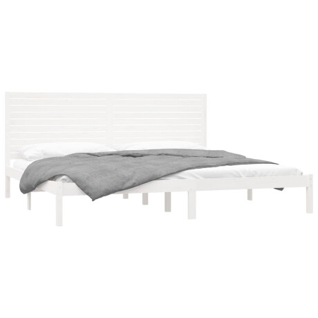 vidaXL Bedframe massief hout wit 200x200 cm afbeelding3 - 1