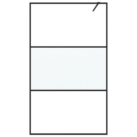 vidaXL Inloopdouchewand 115x195 cm halfmat ESG-glas zwart afbeelding3 - 1