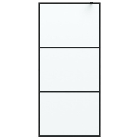 vidaXL Inloopdouchewand 90x195 cm mat ESG-glas zwart afbeelding3 - 1