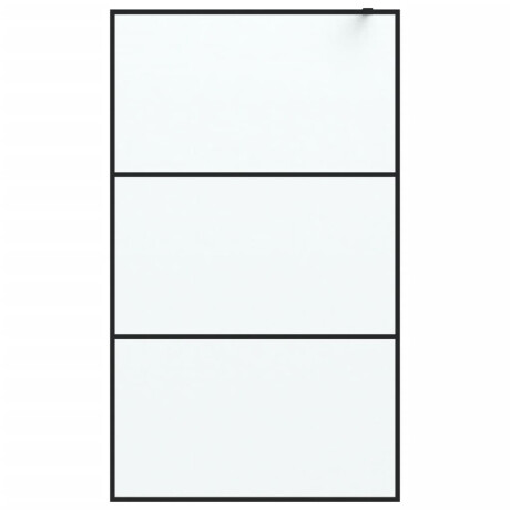 vidaXL Inloopdouchewand 115x195 cm mat ESG-glas zwart afbeelding3 - 1