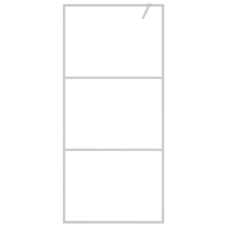 vidaXL Inloopdouchewand 90x195 cm transparant ESG-glas zilverkleurig afbeelding3 - 1