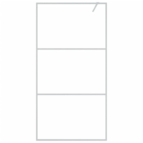 vidaXL Inloopdouchewand 100x195 cm transparant ESG-glas zilverkleurig afbeelding3 - 1