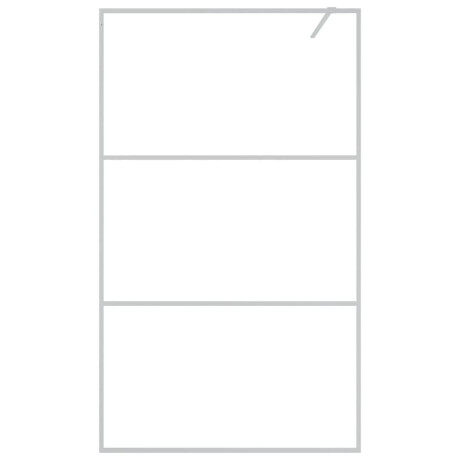 vidaXL Inloopdouchewand 115x195 cm transparant ESG-glas zilverkleurig afbeelding3 - 1