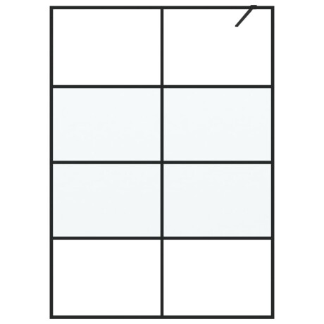vidaXL Inloopdouchewand 140x195 cm halfmat ESG-glas zwart afbeelding3 - 1