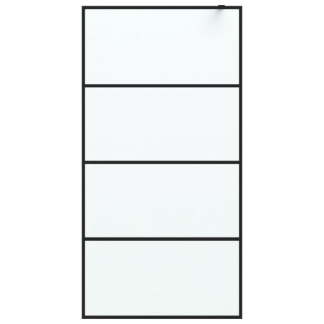 vidaXL Inloopdouchewand 100x195 cm mat ESG-glas zwart afbeelding3 - 1