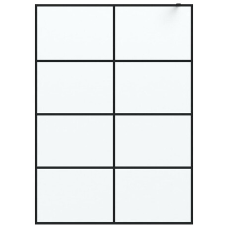 vidaXL Inloopdouchewand 140x195 cm mat ESG-glas zwart afbeelding3 - 1