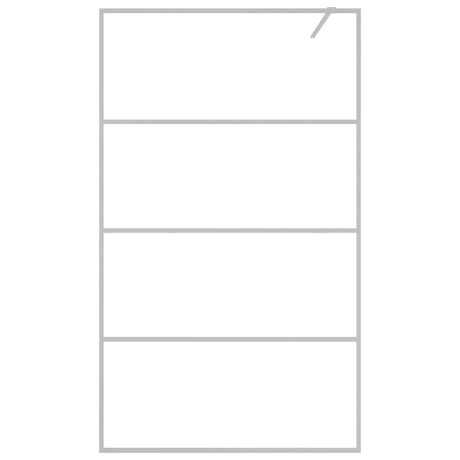 vidaXL Inloopdouchewand 115x195 cm transparant ESG-glas zilverkleurig afbeelding3 - 1