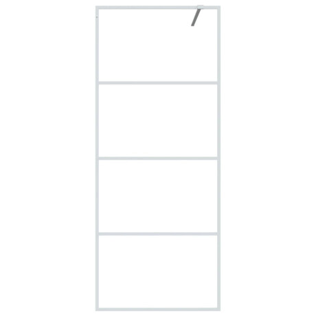 vidaXL Inloopdouchewand 80x195 cm transparant ESG-glas wit afbeelding3 - 1