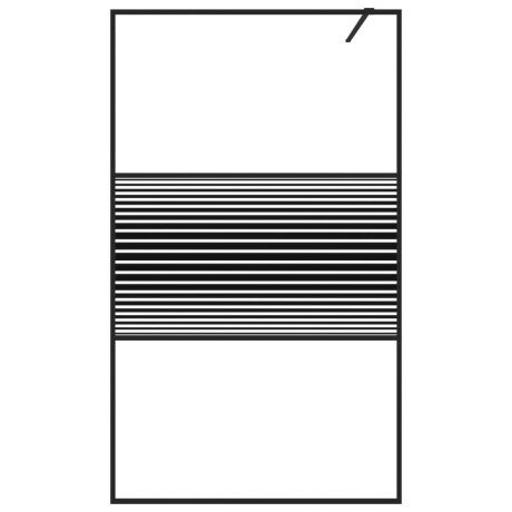 vidaXL Inloopdouchewand 115x195 cm transparant ESG-glas zwart afbeelding3 - 1