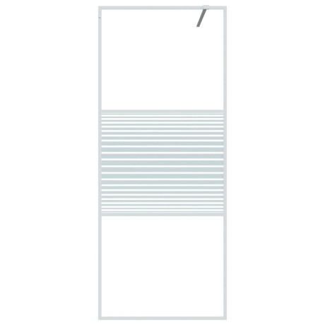 vidaXL Inloopdouchewand 80x195 cm transparant ESG-glas wit afbeelding3 - 1