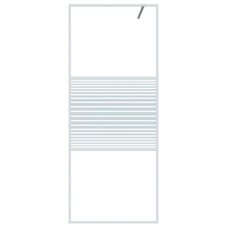 vidaXL Inloopdouchewand 80x195 cm transparant ESG-glas wit afbeelding3 - 1