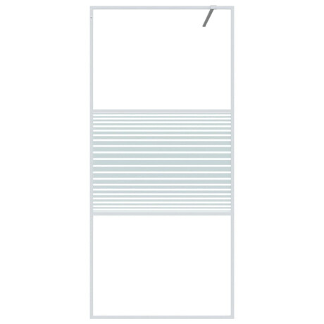 vidaXL Inloopdouchewand 90x195 cm transparant ESG-glas wit afbeelding3 - 1