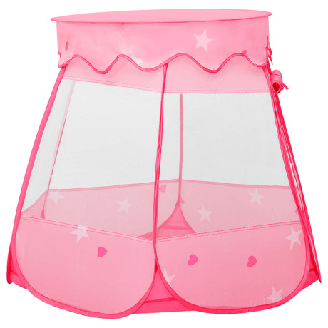 vidaXL Kinderspeeltent met 250 ballen 102x102x82 cm roze afbeelding3 - 1