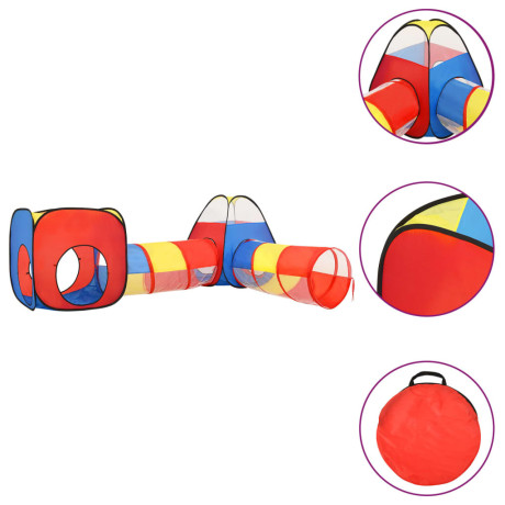 vidaXL Kinderspeeltent met 250 ballen 190x264x90 cm meerkleurig afbeelding3 - 1