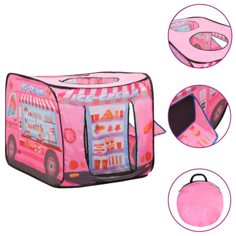 vidaXL Kinderspeeltent met 250 ballen 70x112x70 cm roze afbeelding3 - 1