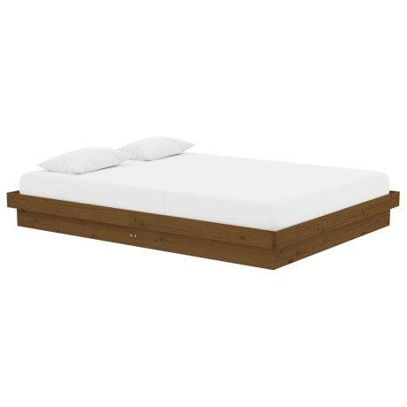 vidaXL Bedframe massief hout honingbruin 135x190 cm afbeelding3 - 1