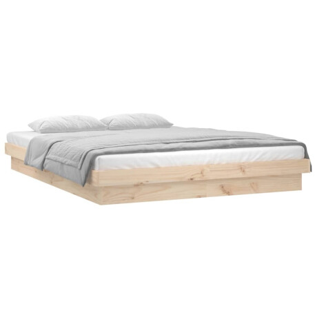 vidaXL Bedframe LED massief hout 140x190 cm afbeelding3 - 1