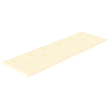 vidaXL Wandpanelen 12 st 3,24 m² 90x30 cm kunstleer crèmekleurig afbeelding3 - 1