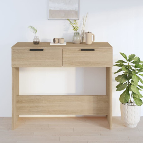 vidaXL Wandtafel 90x36x75 cm bewerkt hout sonoma eikenkleurig afbeelding3 - 1