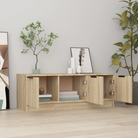 vidaXL Tv-meubel 102x35x36,5 cm bewerkt hout sonoma eikenkleurig afbeelding3 - 1