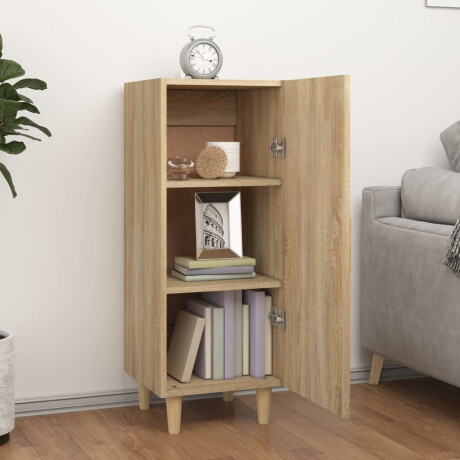 vidaXL Dressoir 34,5x34x90 cm bewerkt hout sonoma eikenkleurig afbeelding3 - 1